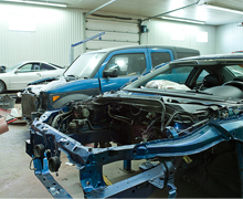 Car frame straightening